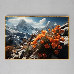 Quadro Decorativo Flores das Montanhas Geladas - loja online