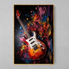 Quadro Decorativo Guitarra Explosão - loja online