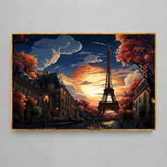 Quadro Decorativo Paris Torre Eiffel - Estilo Van Gogh - loja online