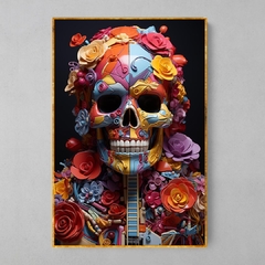 Quadro Colorful Guitar Skull - loja online