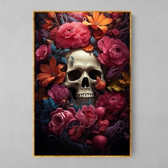 Quadro Flower White Skull - loja online