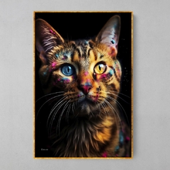 Quadro Gato Colorful na internet