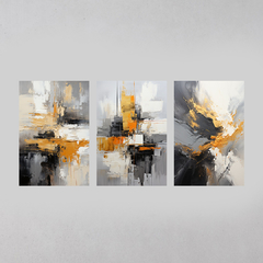 Conjunto 3 Quadros Pintura Digital