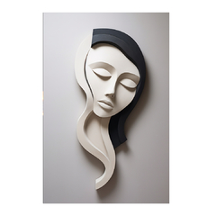 Quadro Decorativo White Brunette Plaster Art