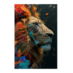 Quadro Decorativo Lion Collor