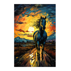 Quadro Decorativo Cavalo Van Gogh