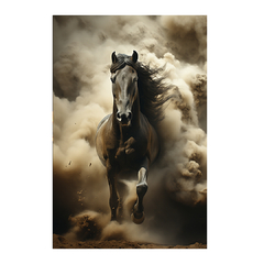 Quadro Decorativo Cavalo Fumaça