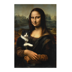 Quadro Decorativo Monalisa Gata