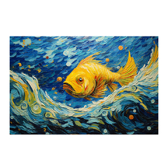 Quadro Decorativo Fish Van Gogh