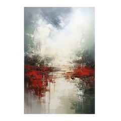 Quadro Decorativo Abstrato Explosão Vermelha