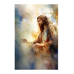 Quadro Decorativo Jesus Abstrato