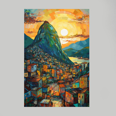 Quadro Decorativo Rio de Janeiro Abstrato - comprar online