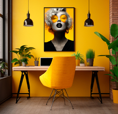 Quadro Marilyn Monroe Yellow Glasses