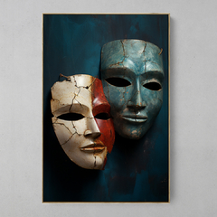 Quadro Decorativo Encontro de Máscaras - loja online