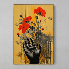 Quadro Decorativo Hand and Flowers na internet