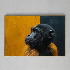 Quadro Decorativo Monkey Black Yellow - loja online