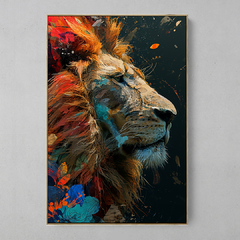 Quadro Decorativo Lion Collor na internet