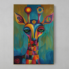 QUADRO DECORATIVO GIRAFALIS COLORIDA - comprar online