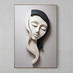 Quadro Decorativo White Brunette Plaster Art na internet