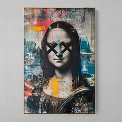 Quadro Decorativo Monalisa Graffiti na internet