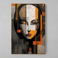 Quadro Woman Abstract Orange na internet