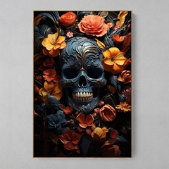 Quadro Blue SkullFlowers na internet