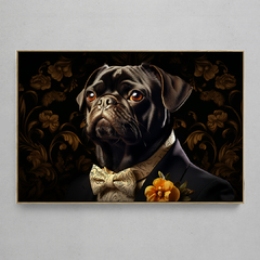 Quadro Decorativo Pug Família Real - loja online