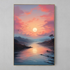 Quadro Decorativo Paisagem Soft em Tom Pastel na internet