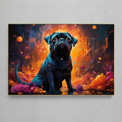 Quadro Decorativo Pug Ilustração na internet