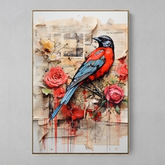 Quadro Decorativo Newspaper Collage Bird na internet