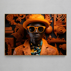 Quadro Decorativo Plastic Style Black Man