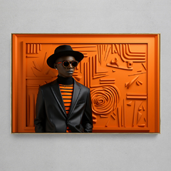 Quadro Decorativo Plastic Style Black Man - Ellquadros 