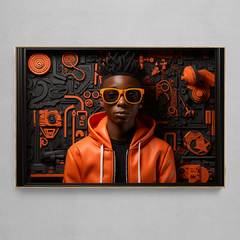 Quadro Decorativo Plastic Style Black Man na internet