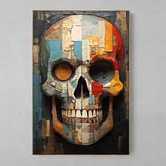 Quadro Caveira ao estilo Kurt Schwitters na internet