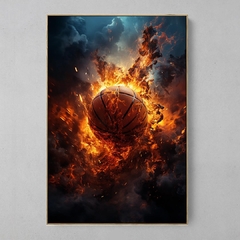 Quadro Decorativo Basket Ball Fire na internet