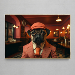 Pug Wes Anderson Style 