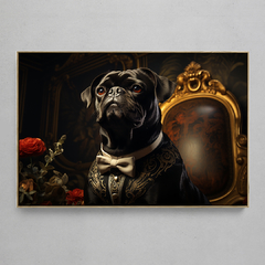 Quadro Decorativo Pug Realeza