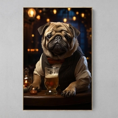 Quadro Decorativo Pug Chopp na internet