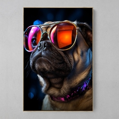 Quadro Decorativo Pug Sunglass