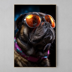 Quadro Decorativo Pug Sunglass na internet