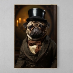 Quadro Decorativo Pug Cartola