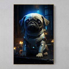 Quadro Decorativo Pug Ciborgue na internet