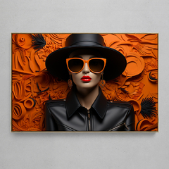 Quadro Decorativo Model Fashion Plastic na internet