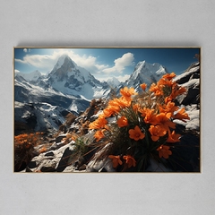 Quadro Decorativo Flores das Montanhas Geladas