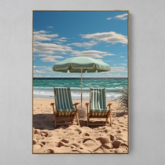 Quadro Mar Verde Céu Azul - comprar online