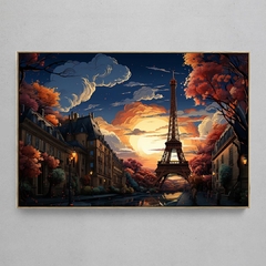 Quadro Decorativo Paris Torre Eiffel - Estilo Van Gogh na internet