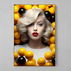 Quadro Marilyn Monroe Black and Yellow Glues na internet