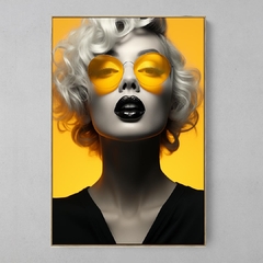 Quadro Marilyn Monroe Yellow Glasses - Ellquadros 