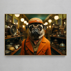 Quadro Decorativo Pug - Wes Anderson Style na internet