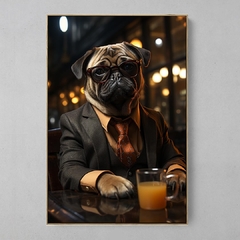 Quadro Decorativo Pug de Negócios